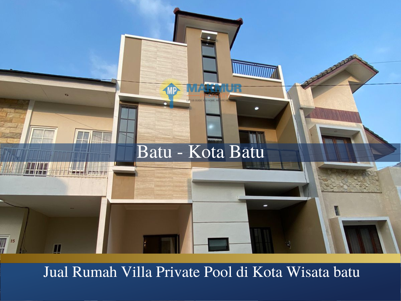 Jual Rumah Villa Private Pool di Kota Wisata batu image